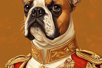 do custom pet portrait, dog portrait, cat portrait drawing