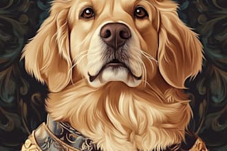draw memorial pet portrait from photo