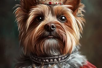 draw pet into watercolor portrait