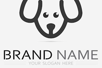 create original attractive dog logo design