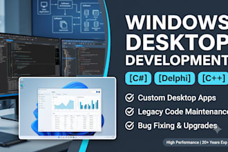 develop fix or upgrade your c delphi or windows desktop application