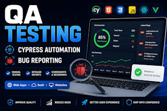 do QA testing and cypress automation testing for your web app