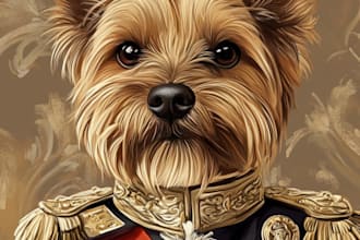 o realistic custom pet portrait digital oil painting gift
