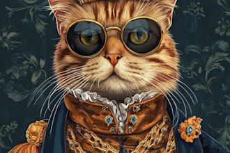 custom pet portrait, dog portrait, cat portrait