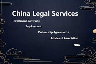 be your contract lawyer for legal agreements in china