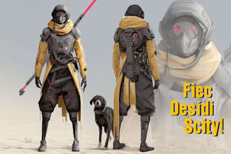 sci fi character illustration or sci fi character
