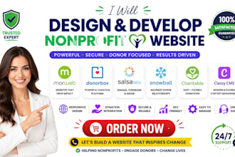 build morweb donorbox salsalabs snowball charitable classy cms nonprofit website