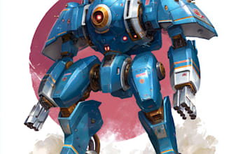 design robots and concept art of mecha illustration