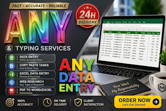 do professional data entry, typing, and document conversion