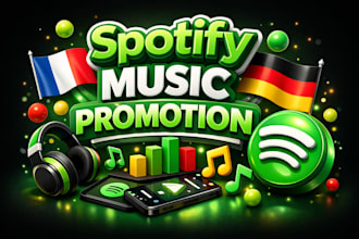 promote french, german spotify music promotion boost playlist, streams