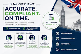 expertly handle UK annual accounts, vat, and tax returns