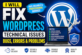 fix wordpress technical issues, bugs, and errors