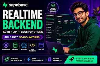 create realtime supabase backend with authentication API and edge functions