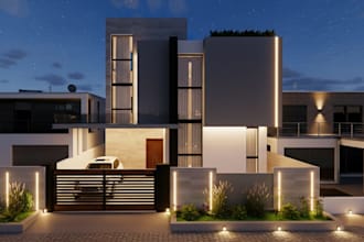 create realistic exterior and interior 3d rendering