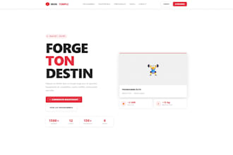 create a modern fitness or gym website