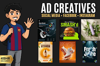 design high converting product ad creatives for facebook and instagram