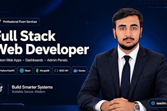 be your python and full stack developer for custom web apps