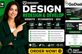 design godaddy website redesign godaddy website develop godaddy ecommerce, seo
