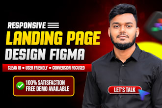 create figma landing page design for startups