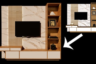 make a TV backdrop cabinet according to your wishes