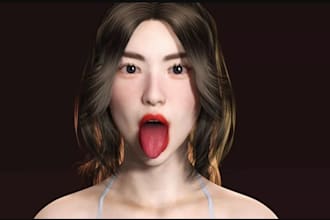 realistic nsfw adult game character,3d female model,ue5 ai assistant,web app glb