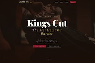 create a stunning barbershop or salon website