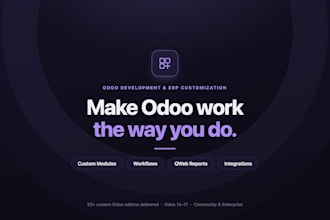 develop custom odoo modules and erp customization
