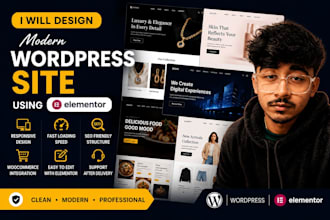 create a modern luxury website with wordpress and elementor