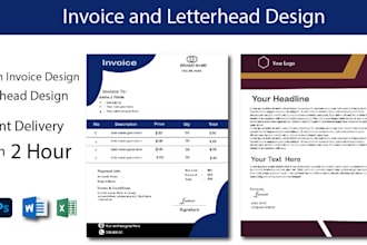 create professional invoice design