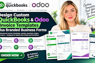 design custom quickbooks and odoo invoice templates plus branded business forms