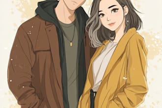draw characters in cartoon or anime style