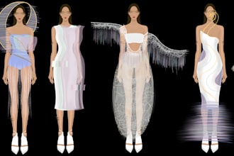 create professional digital fashion illustrations
