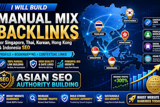 do manual backlinks and white hat for singapore thai korean hong kong indonesia