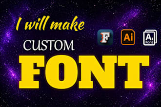 create custom font design, handwritten typography in 2 hours