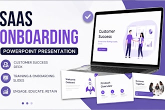 create customer success deck, saas onboarding powerpoint presentation