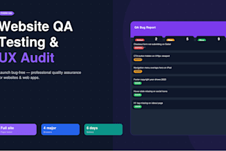 do website QA testing, UX audit, and cross browser quality assurance for you