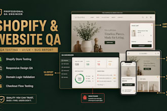 do website domain QA and shopify store testing