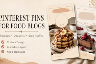 create pinterest pin designs for food blogs and recipes