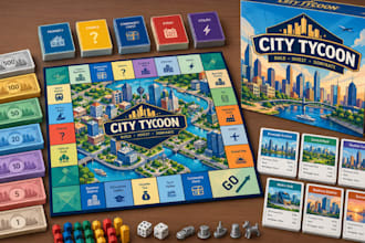 design printable card game board game mockup card box playing card game design