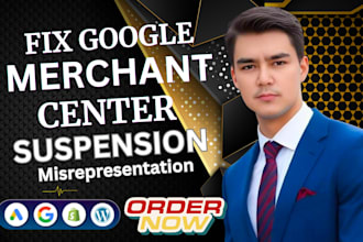 fix google merchant center suspension and misrepresentation