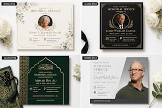 design elegant, heartfelt funeral and memorial service invitations