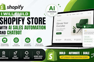 design shopify store with ai sales automation and chatbot