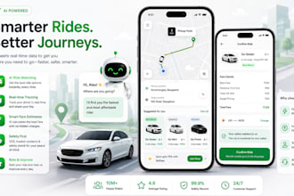 develop ride hailing app, car listing app, car pooling app, ride sharing app