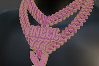 l create custom 3d iced out chain or pendant for gta fivem