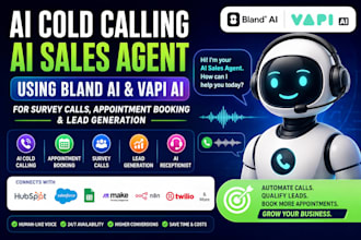 build ai cold calling ai sales agent using bland ai vapi ai for survey calls