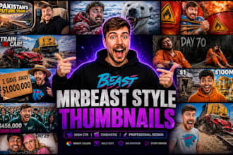 design cinematic mrbeast youtube thumbnails
