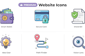 design clean modern flat icons for app and web projects