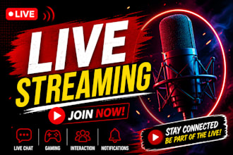 design high converting youtube live stream thumbnails
