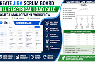 create jira scrum board full electrical load calc  project management workflow