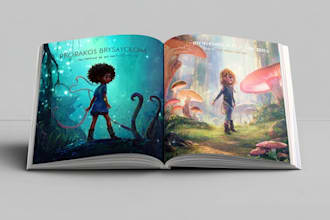 illustrate princess children book story cute fairy tale art